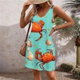 thumbnail image 3 of UPPADA Women's Summer Beach Dress Floral Print Midi Sundress Sleeveless Casual T-Shirts Dress V Neck Loose Boho Tank Dresses 2025 My Orders Placed By Me Light Blue,XL, 3 of 7