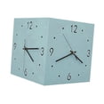 thumbnail image 1 of Reloj de pared de esquina de doble cara que no marcan el reloj de esquina cuadrada decorativa moderna y silenciosa para el dormitorio Café Shop Azul, 1 of 8