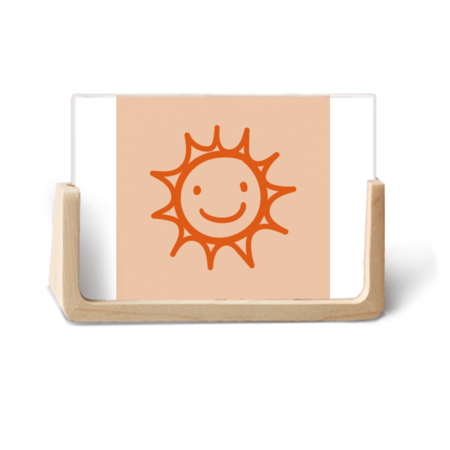 Hand Painting Orange Sun Sle Photo Wooden Photo Frame Tabletop Display