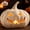 Brown, variant on Halloween Handmade Pumpkin Lanterns, Uniquely Designed Resin Pumpkin Lantern, Comes with an Electronic Candle Light with Hand-Carved Details for Home Porch Front Door Mantel Room（Brown）