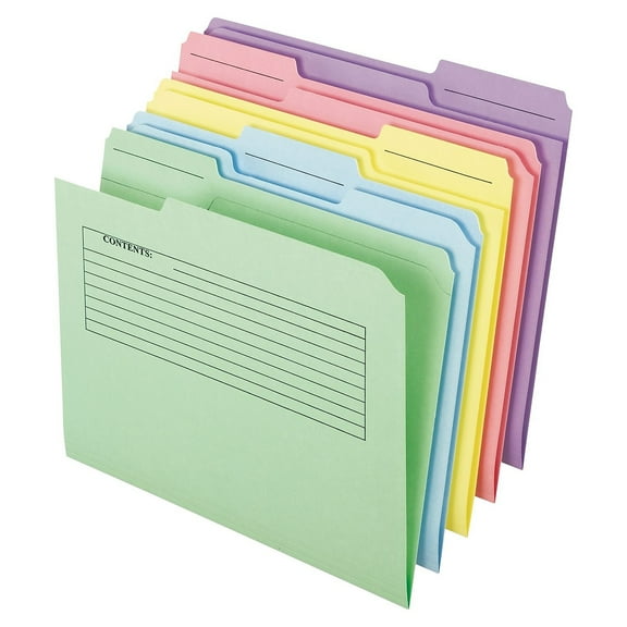 Pendaflex Printed Notes Folders 1/3 Cut Top 45269