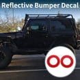 thumbnail image 2 of Unique Bargains Reflective Bumper Decal Fluorescent Red Rectangle angel's eyes Pattern Reflective Car Sticker Personalized Decoration, 2 of 7