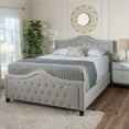 Livi Fabric Fully Upholstered Queen Bed Set, Light Grey - Walmart.com