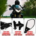 thumbnail image 4 of 2Pcs Motorcycle Rearview Mirror Compatible with 1995-2009 YZF 600 Clear Motorbike Side Rearview Mirror with LED Amber Light Safe Back Side Mirror for Motorcycle, 4 of 8