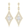 thumbnail image 2 of Rosec Jewels Lab Grown Diamond Dangle Earrings - Art Deco Earrings for Women - EF-VS Quality, 14K Yellow Gold, 2 of 6
