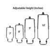 thumbnail image 5 of 7inch Lamp Shade Harp Holder Adjustable Lamp Harp Kit E14,e26,e27 Light Base Adapter Black Horn Fra, 5 of 5