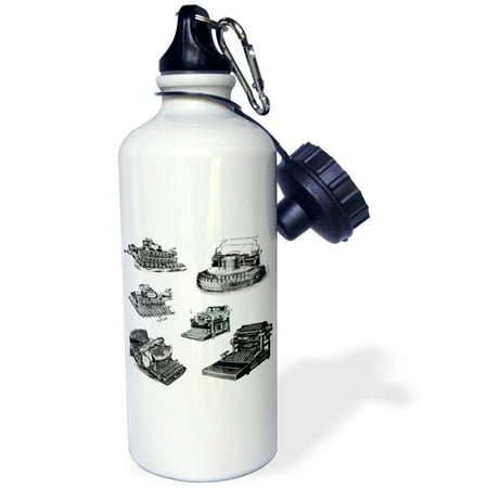 3dRose Several Old Typewriters Artwork, Sports Water Bottle, 21oz