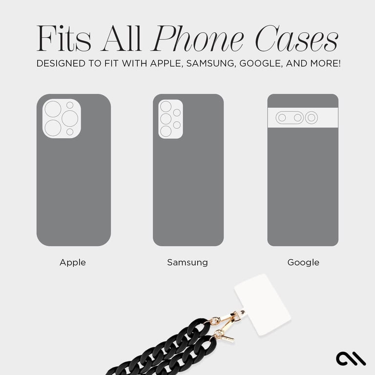 Case-Mate - Crossbody Phone Chain - Black Case-Mate - Crossbody Phone Chain - Black