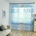 thumbnail image 1 of 1/2Pcs Window Lace Floral Curtain Panel Drape Voile Tulle Sheer Balcony Valance Divider Room Door Decor, 1 of 7