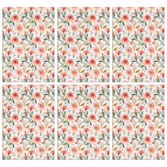 6 Pcs Funny Kitchen Towels,Pioneer Flower Floral Print Pattern Microfiber Dish Towels,Kitchen Tea Towels,Kitchen Towel Set (18" X 26")