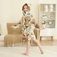 thumbnail image 2 of FORMRS Niños Bathrobe Unisex Hooded Robe Soft Plush Pajamas Sleepwear, Size 10-12T, Floral Cow, 2 of 7