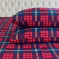 thumbnail image 3 of Elegant Comfort Soft 4-Piece Sheet Set - Deep Pocket Fitted Sheet, Soft, Cozy, Warm and Anti-Pill Flannel Sheets - Twin, Plaid-Red/Navy, 3 of 4