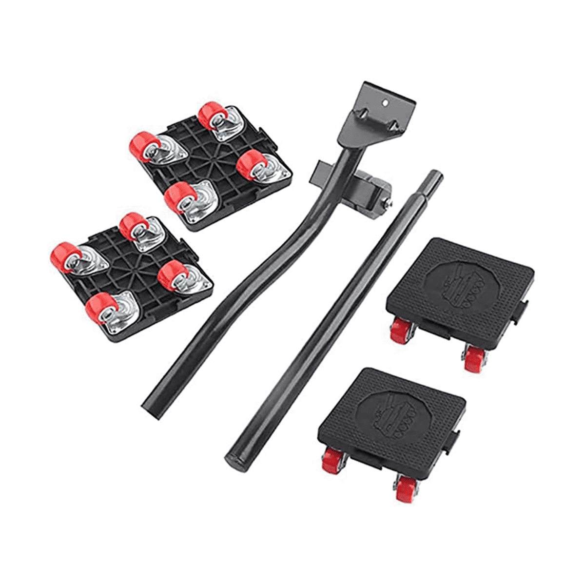 Furniture Moving Tool, 880 Lbs, with 4 Wheels and Portable Lift, for Moving Furniture, Refrigerators, Sofas Black
