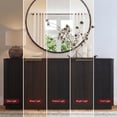 thumbnail image 5 of EHANCIS 63" Fluted Sideboard Buffet Cabinet, Modern Storage Cabinet with 4 Doors and Adjustable Shelves for Dining Room, Kitchen, Living Room (Black), 5 of 6