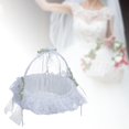 thumbnail image 3 of Cesta de encaje para decoración de fiestas, suministros para bodas, cesta para niña de las flores, dulces para boda Blanco, 3 of 8
