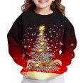 thumbnail image 7 of BaoFuBaoMei Boys Girls Sweatshirts No Hood Christmas Christmas Tree Long Cuffed Sleeve Pullover Tops with Pockets Loose Crew Neck Fall Outfits for School Daily Wear Outdoor, 7 of 7