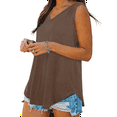thumbnail image 3 of Aricy Women's Summer Casual Plus Size Tank Top V-Neck Classic Tops Basic Casual Sleeveless Loose T-Shirt Tunic Flowy Blouses Tank Tops For Women, 3 of 6
