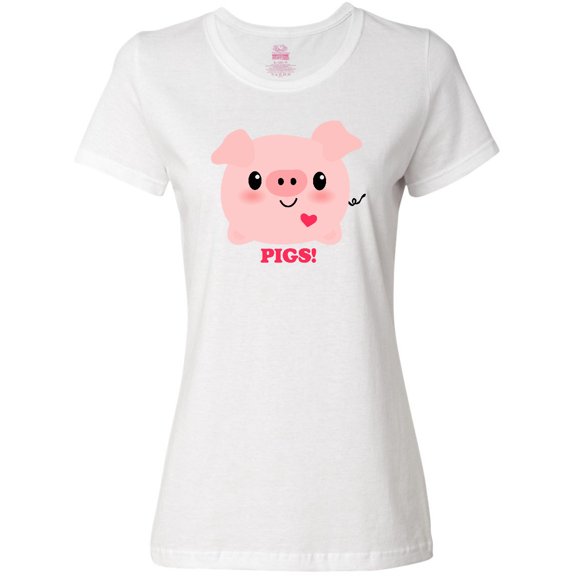 Inktastic Kawaii I Love Pigs Women's T-Shirt