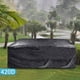 thumbnail image 3 of Tela Oxford 420D Para Muebles De Jardín Al Aire Libre Con Cordón De Dobladillo Y 2 Correas De Hebilla Cubiertas Impermeables Para Muebles De Patio Cubierta De Mesa A Prueba De Polvo Yuarrent HA044987-06, 3 of 6