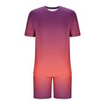 thumbnail image 4 of GERsome Men's 2 Piece Outfits Short Sleeve Crewneck Tops and Shorts Tracksuits Summer Lounge Sets M-4XL, 4 of 5