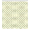 thumbnail image 3 of Yellow and Blue Shower Curtain, Traditional Scandinavian Flowers on Foliage Background, Fabric Bathroom Set with Hooks, 69W X 84L Inches Extra Long, Teal Earth Yellow Pale Yellow, by Ambesonne, 3 of 3
