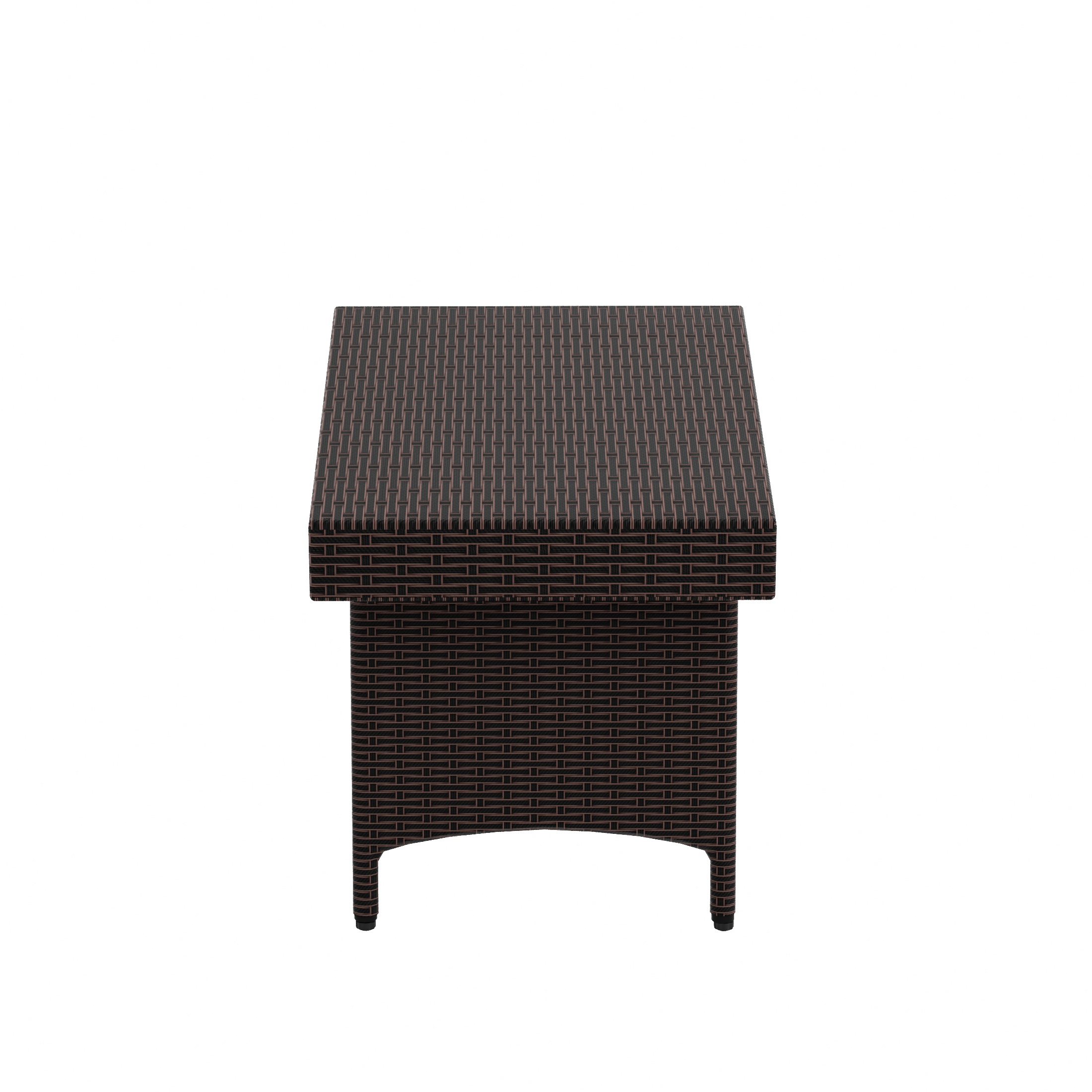 WestinTrends Coastal Outdoor Folding Side Table, 23" x 15" All Weather PE Rattan Wicker Small Patio Table Portable Picnic Table, Chocolate - image 3 of 7