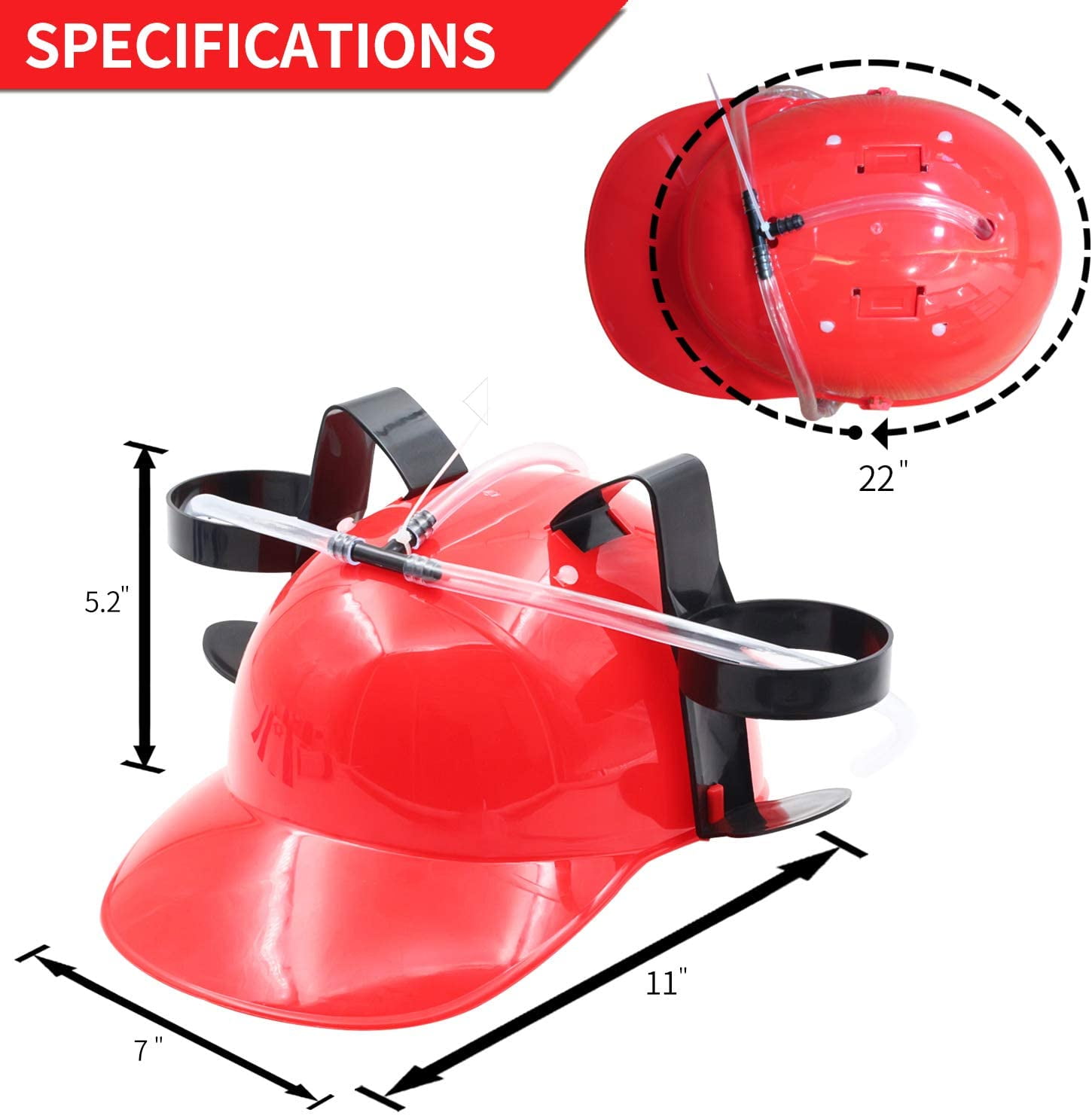 Novelty Place Drinking Helmet Can Holder Drinker Hat Cap Party Hat