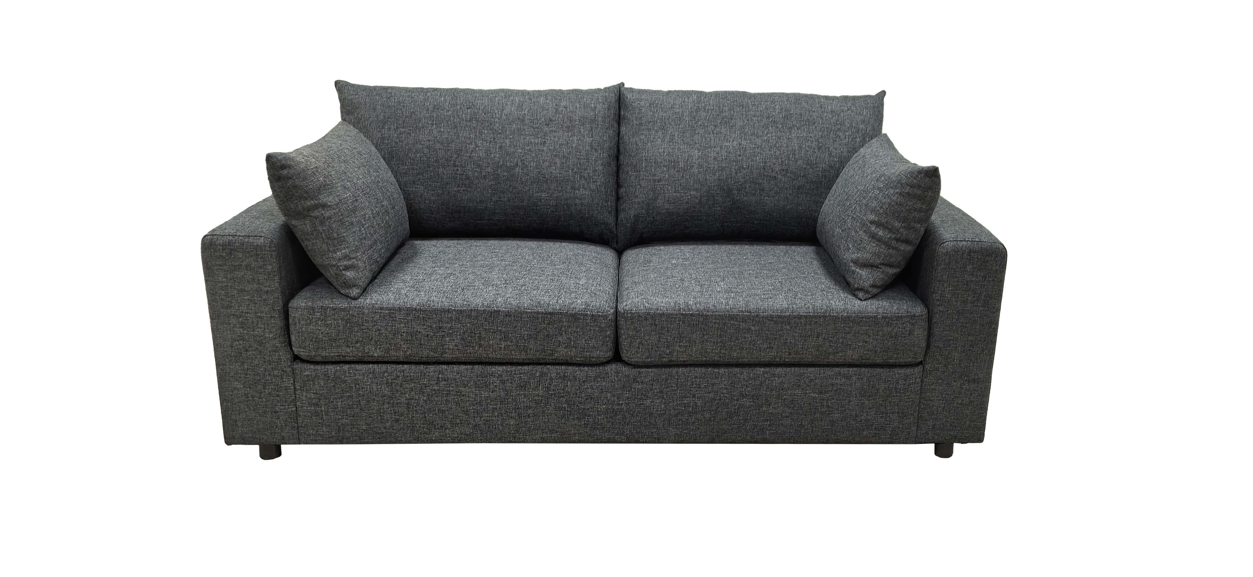 AENKYO 78" Modern Upholstered Sectional Sofa, Loveseat Couch with Deep Cushions and Pillows for Living Room，Dark Gray