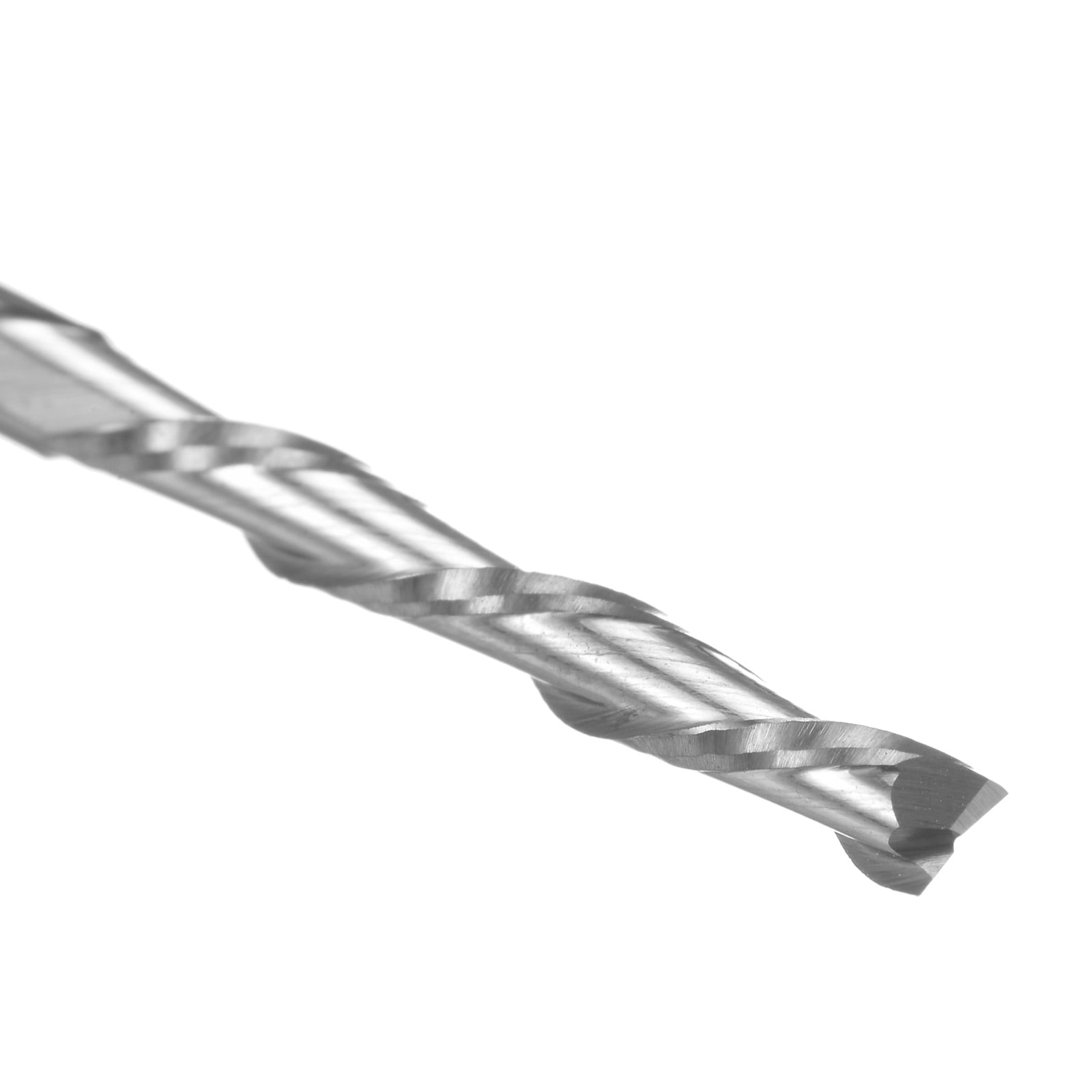 Uxcell 10 Pieces Spiral Router Bits 1/8" Shank 3.175mm x 25mm Shank Up Cut 2 Flutes Carbide CNC End Mill Milling Bit