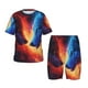 thumbnail image 1 of Fotbe Wolf Pijama Estampada de 2 Piezas para Niños – Ropa de Dormir de Manga Corta Cómoda para Niños y Niñas, Camiseta y Shorts de Algodón-Large, 1 of 6