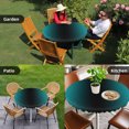 thumbnail image 4 of Teal Black Ombre Round Tablecloth for 45-54 Inch Tables,Fitted Table Cover with Elastic Edge,Gradient Contemporary Abstract Art Waterproof Outdoor Table Cloth Protector for Patio Garden Dinner Picnic, 4 of 9