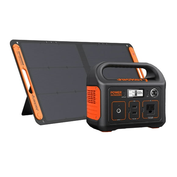 Jackery Solar Generator Explorer 290, 290 Wh Capacity, with 1xSolarSaga 100W for RV Road Trip Camping, Low Noise for Home