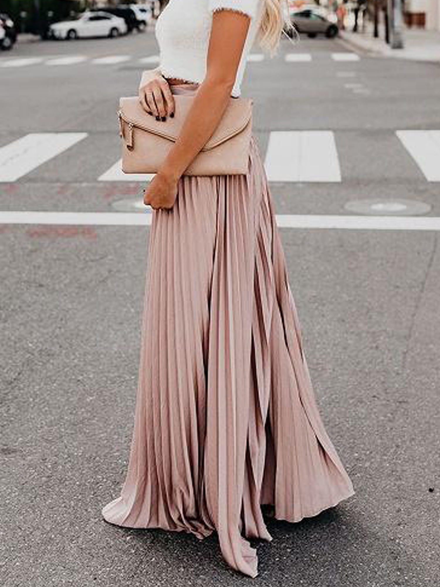 Vici pleated maxi clearance skirt