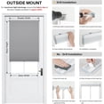 thumbnail image 6 of LazBlinds Cordless Cellular Shades for French Doors, No Drill French Door Blinds for Privacy, Blackout Light Blocking Honeycomb Shades for Sliding Doors Front Door Patio, 1 Pack, 22" W x 78" H, White, 6 of 6