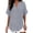 Grey, variant on Womens Cotton Linen Tops Casual V Neck Blouse Loose Fit Short Sleeve Shirt Lightweight Summer Beach Vacation Clothes by Gbobgt White 3XL
