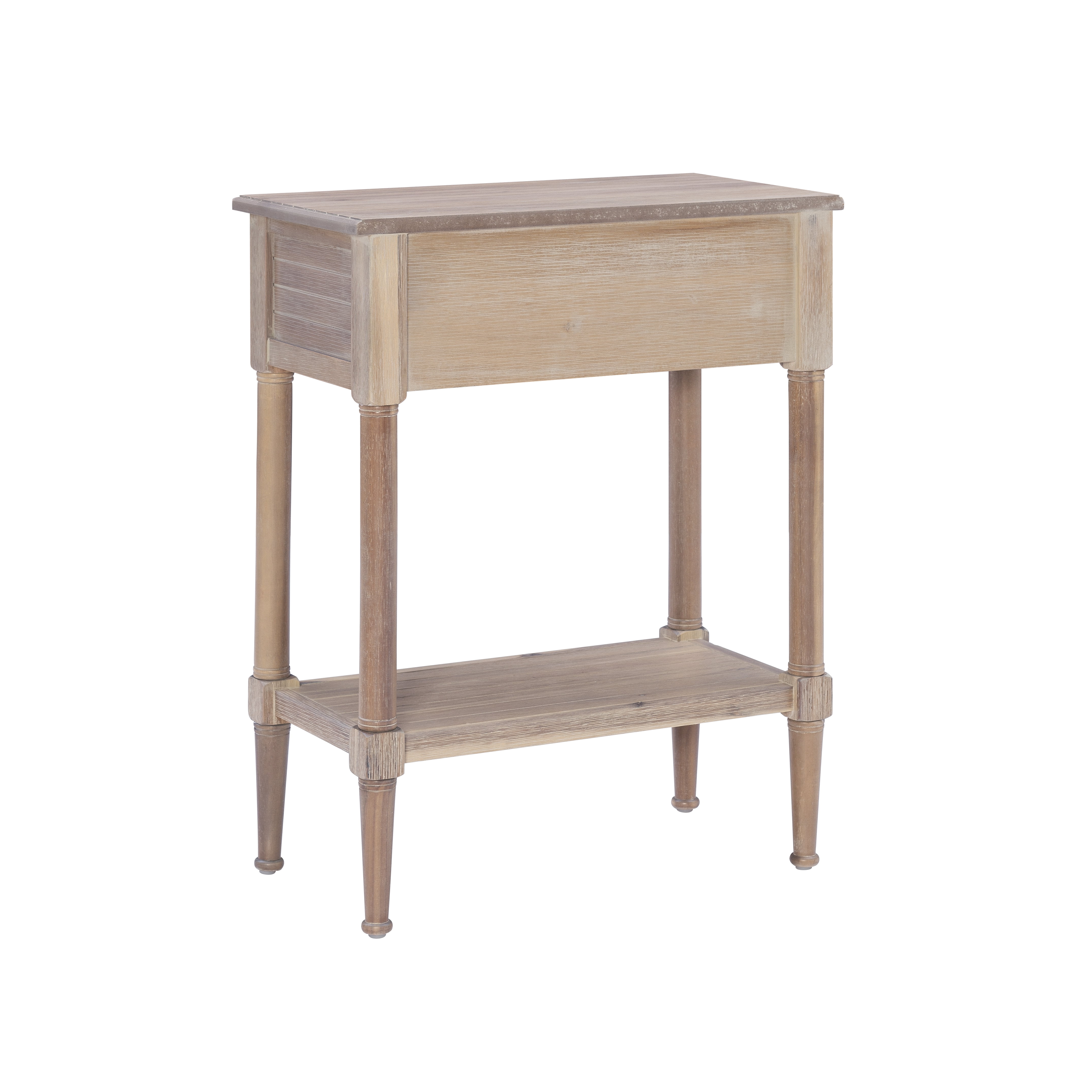 Linon Athalee Single Drawer Indoor Accent Side Table with Shelf, 30.25" Tall, Natural