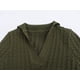 thumbnail image 4 of HH TRAF Verano Mujer Punto Cuello Vuelto Ombligo Descubierto Camiseta Mujer Elegante Chic Sólido Manga Corta Blusa Corta Mujer, 4 of 4