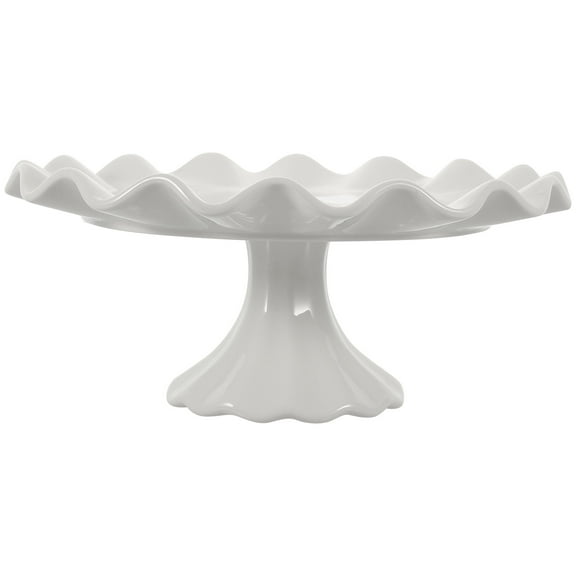 LEORX Pedestal Dish Ceramic White 1Set 7.47X7.47X3.34in
