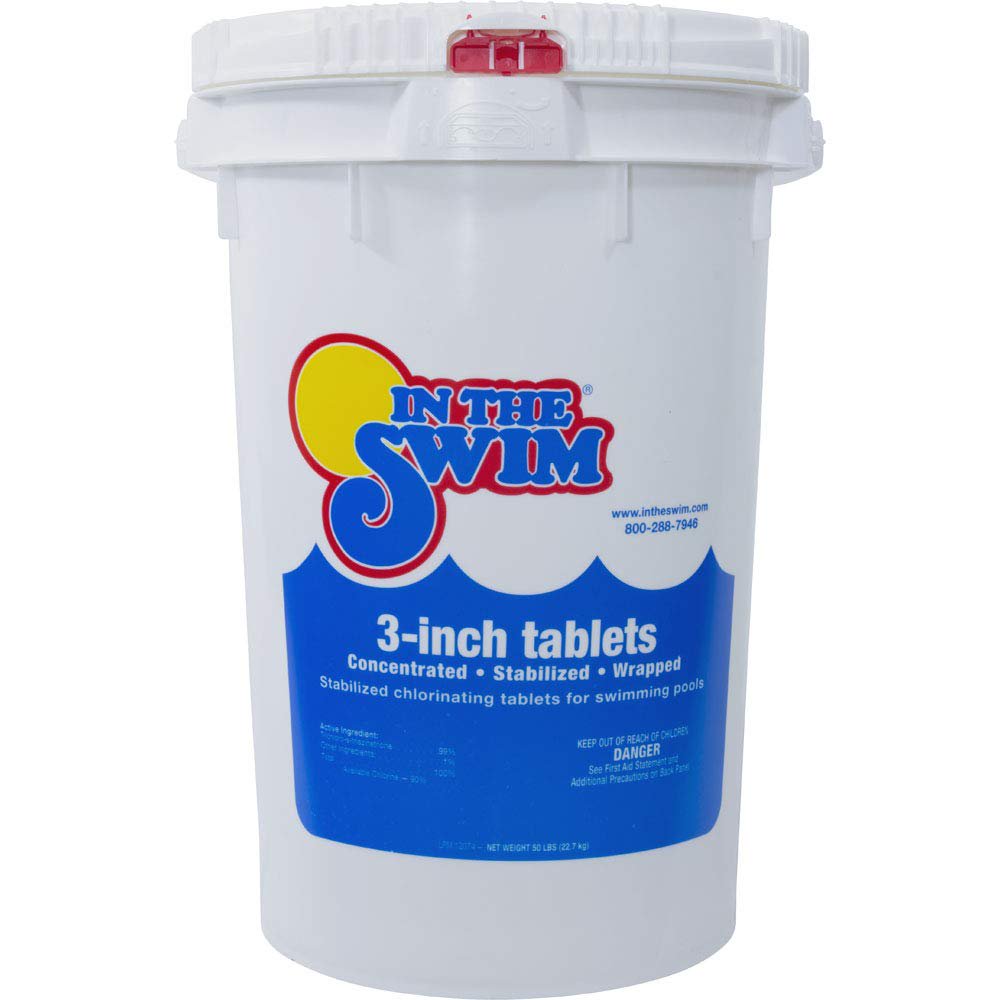 In The Swim 3" Inch Pool Chlorine Tablets 50 Pounds