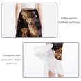 thumbnail image 2 of Dog Paw Print Chic Chiffon Beach Dress & Skirt Set for Women - for Summer Days at the Beach, 2 of 6