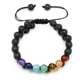 thumbnail image 2 of Pulsera de cuentas de doble capa, piedra esmerilada Natural, cuerda trenzada ajustable, accesorio de Tomshoo Negro, 2 of 7