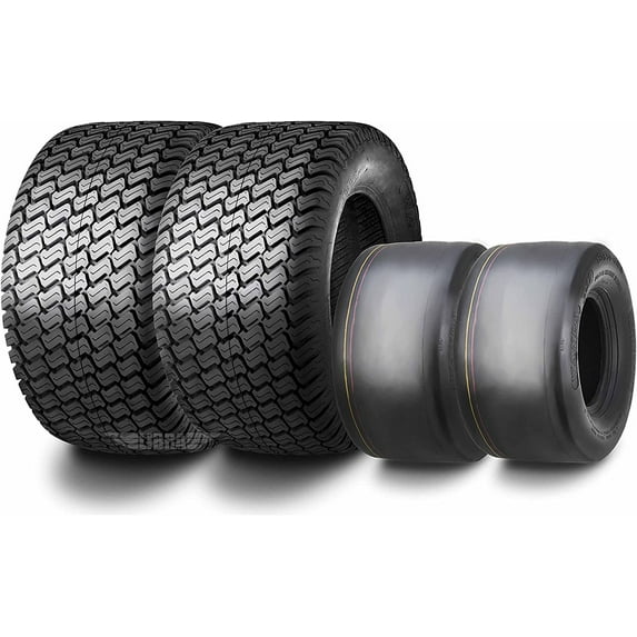 Set 4 WANDA Zero-Turn Lawn Mower Turf Tires 13x6.5-6 Front & 23x10.5-12 Rear /4PR -13207/13049