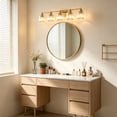 thumbnail image 2 of Deyidn Modern 5-Light Bathroom Vanity Light with Crystal Shades, 39 Inch Gold Dimmable Light Fixture for Mirror, 2 of 9