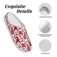 thumbnail image 5 of Daiia Christmas Gnome Print Women’s Fuzzy Slippers Memory Foam Lightweight House Shoes Cozy Loafer Flannel House Shoes-44/45, 5 of 7