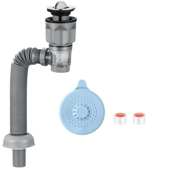 Clearance! Pex Fittings Clearance! Drain Pipe Kit Bathroom Drain Kit with Flexible Expandable P Trap Flexible Drain for Bathroom and Kitchen for 1 1/4'' & 1 1/2'' Drain Hole , Plumbing Fittings