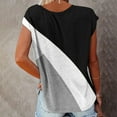 thumbnail image 4 of EQWLJWE Hauts d'Été pour Femmes Hauts pour Femmes Liquidation Femmes Décontracté Imprimé Manches Courtes Col Rond Blouse T-shirt, 4 of 6