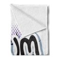 thumbnail image 2 of Yum Soft Flannel Fleece Throw Blanket, Pop Art Style Typography Colorful Ice Cream Stick Fun Culture Childish Illustration, Cozy Plush for Indoor and Outdoor Use, 70" x 90", Multicolor, by Ambesonne, 2 of 5