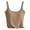 Coffee, variant on ORT Tops for Women Built in Bra Plus Size Scoop Neck Cotton Spaghetti Strap Tank Top Casual Basic Cami Tank Tops(Beige,M)