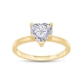 thumbnail image 2 of 1 Carat 6.5MM Heart Shape Lab Created Moissanite Diamond Solitaire Promise Ring For Women In 14K Yellow Gold Over Sterling Silver(VVS1 Clarity, 1.00 Cttw)- 10, 2 of 6