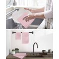 thumbnail image 5 of Pink Geometric Kitchen Dish Towels for Drying Dishes Set of 4, Modern Minimalism Solid Color Striped Waffle Weave Microfiber Hand Tea Bathroom Towels Quick Dry & Absorbent Towel 12x12, 5 of 7